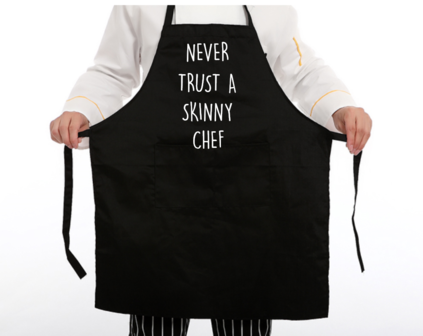 Schort - Never trust a skinny chef