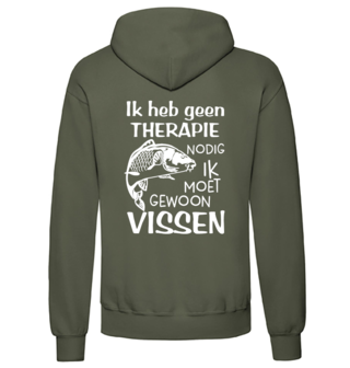 Hoodie - Ik heb geen therapie nodig ik moet gewoon vissen