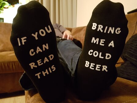 Sokken - If you can read this | Bring me a cold beer