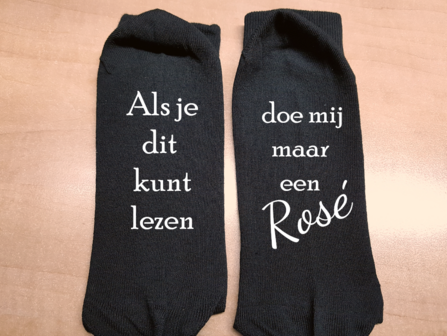 Sokken - Als je dit kunt lezen | doe mij maar een Ros&eacute;