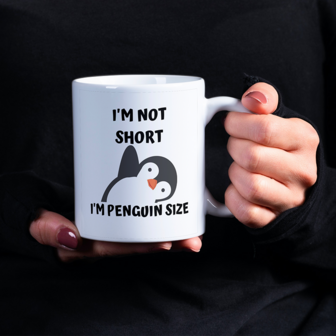 Beker/Mok -  I'm not short I'm  penguin size