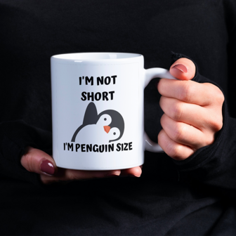 Beker/Mok -  I&#039;m not short I&#039;m  penguin size