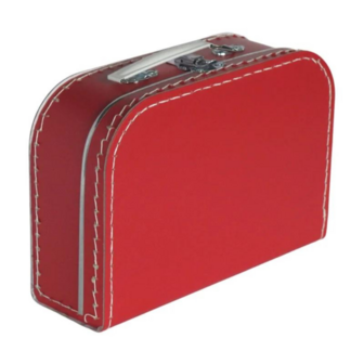 Koffertje 25 cm rood