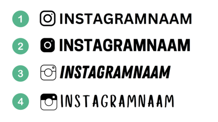 Instagram Naam sticker