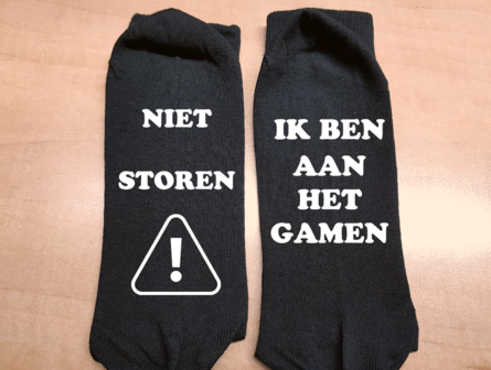 Sokken -Niet Storen - Ik ben aan het gamen