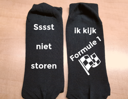 Sokken - Sssst niet storen - ik kijk Formule 1