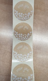 Sticker - voor jou - kraft met witte opdruk - (5 stuks)