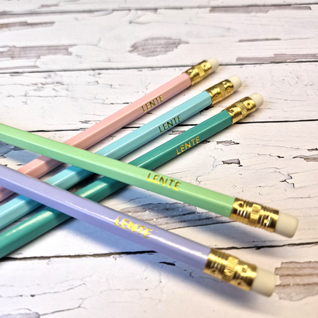 Set van 5 potloden met naam - potlood 