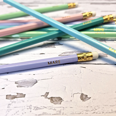 Set van 5 potloden met naam - potlood 