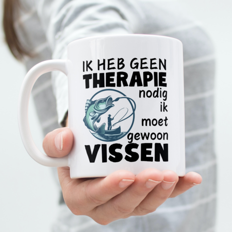 Mok -  Beker - Ik heb geen therapie nodig ik moet gewoon vissen