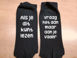 Sokken - Als je dit kunt lezen | vraag het dan maar aan je vader