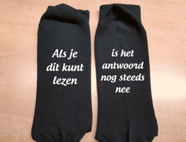 Sokken - Als je dit kunt lezen | is het antwoord nog steeds nee Sokken - Als je dit kunt lezen | is het antwoord nog steeds nee