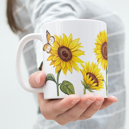 Mok -  Beker - Zonnebloemen Mok -  Beker - Zonnebloemen